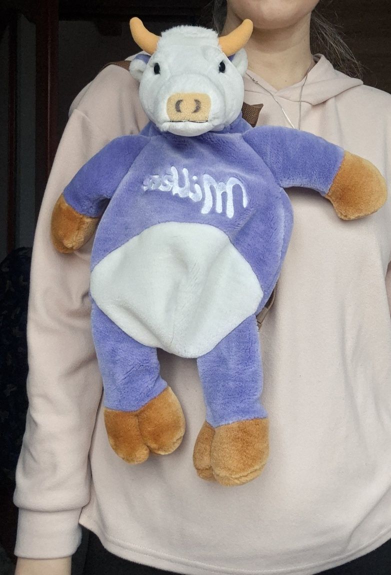 Plecak pluszowy krowa Milka torebka bag jak maskotka