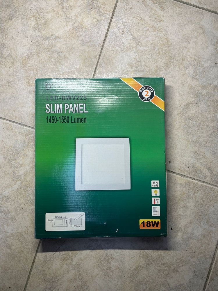 Foco iluminaçao Slim panel Led- DWV225 18w 4000K