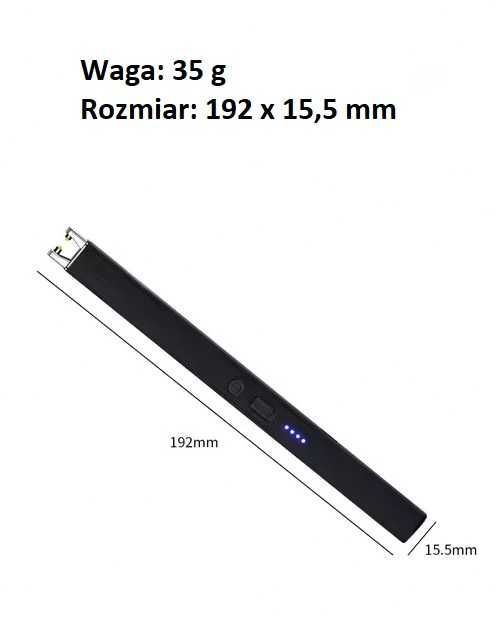 Zapalniczka plazmowa elektryczna długa usb-C długa zaplaniczka
