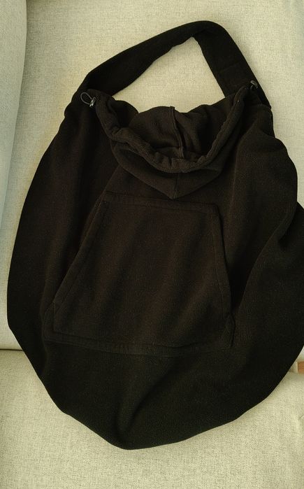 Osłonka ocieplacz polar do chust i nosidełek little frog czarna