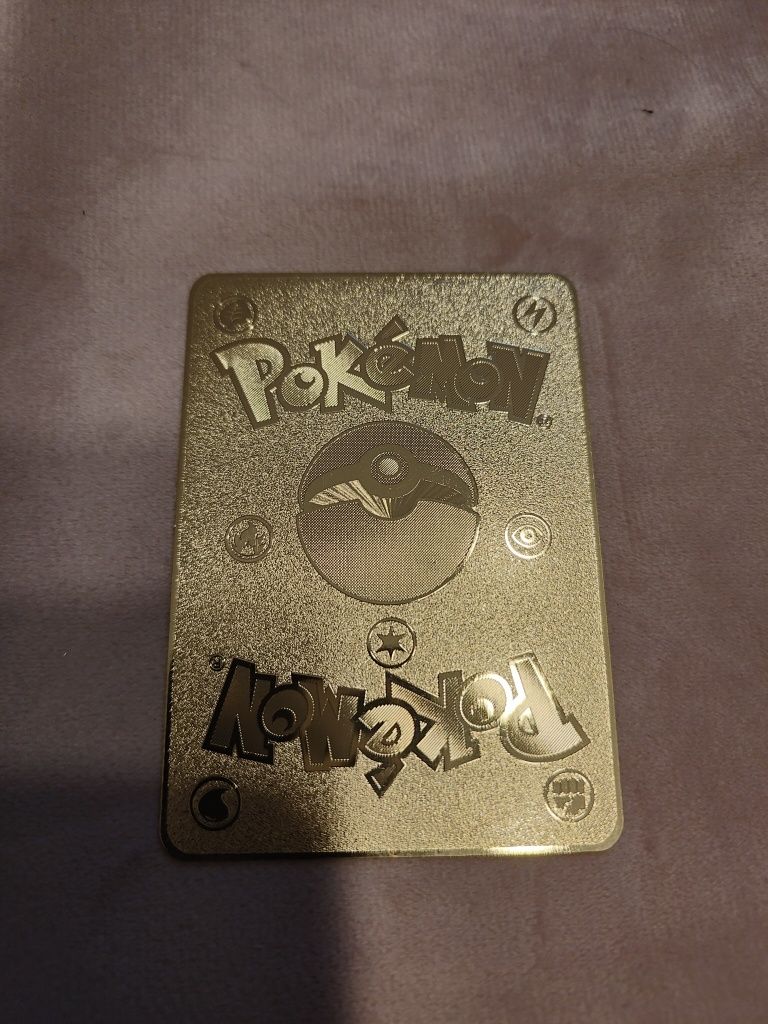 Karta Pokemon Metalowa Złota Pikachu