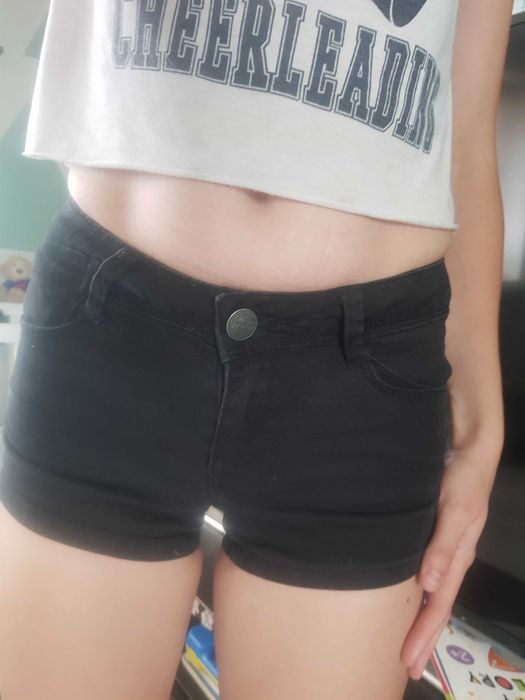 Spodenki szorty jeansowe Pimkie XS czarne damskie