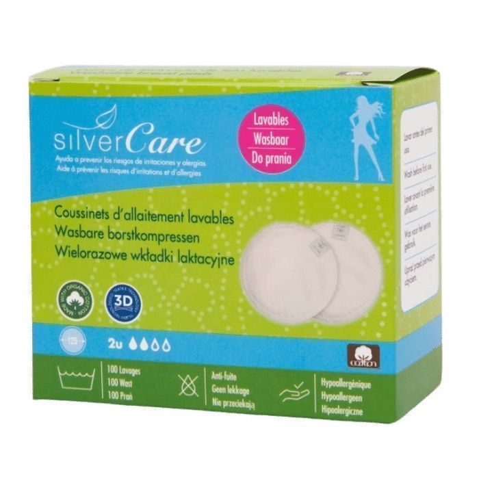 Wkładki Laktacyjne Masmi Silver Care z Bawełny Organicznej 2szt