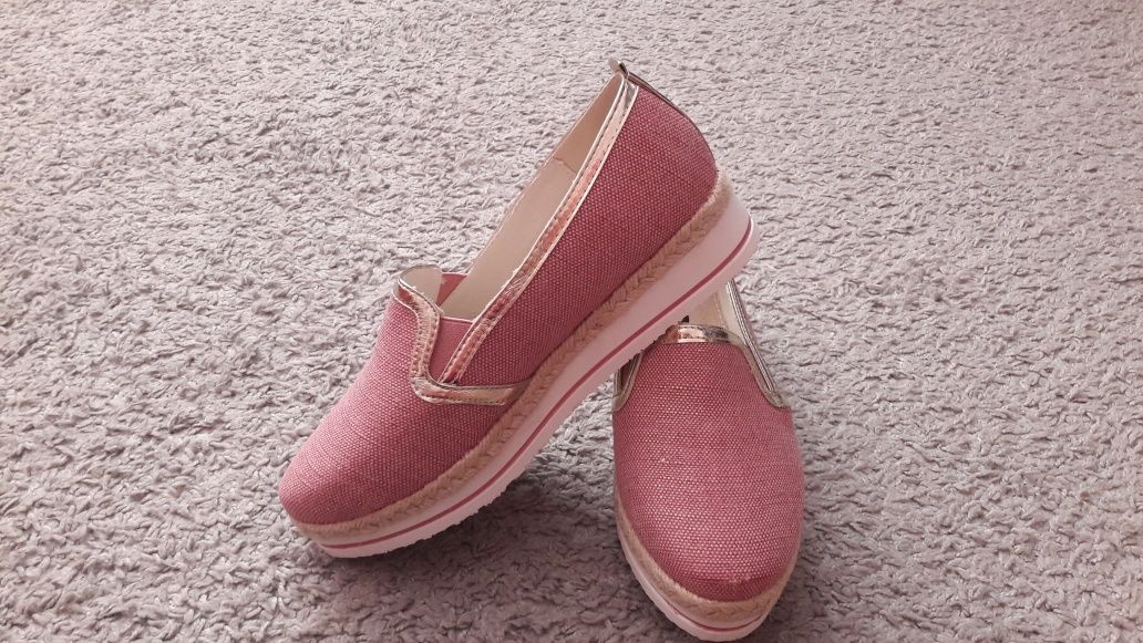 Nowe Espadryle na platformie r.38 dł wkl. 24 cm