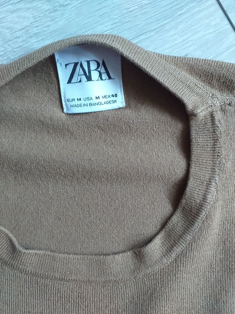 Sweter  brązowy ZARA EUR. M