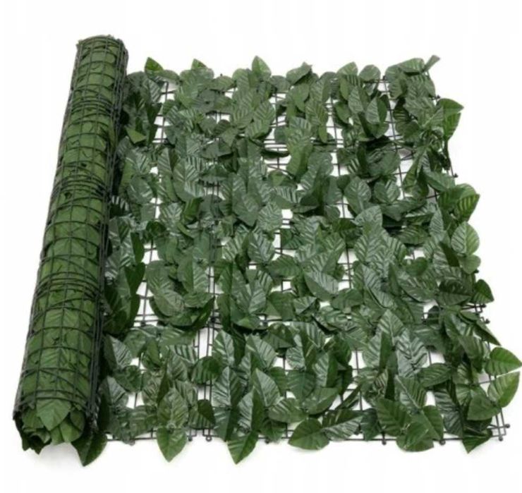 Sztuczny żywopłot bluszcz siatka osłona na ogrodzenie płot