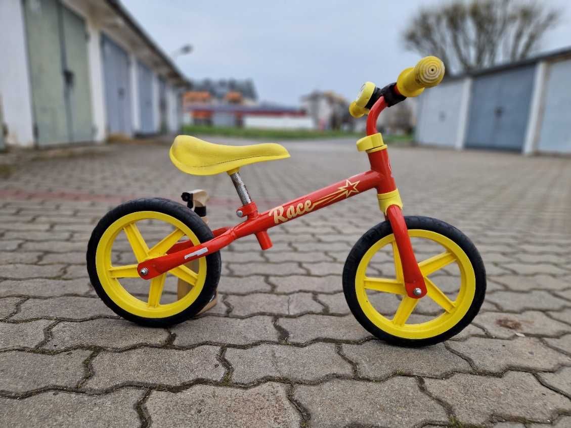 Rowerek biegowy Lidl żółty stalowy