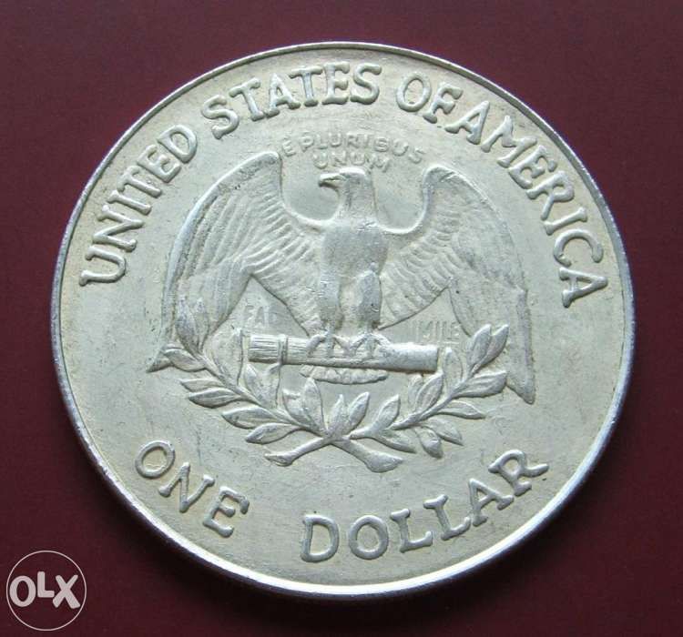 $$$ ONE DOLLAR WASHINGTON 1865 ROK $$$ USA - Stara Moneta Śred. 44 mm