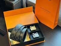 Pasek firmowy męski, damski, skóra Louis Vuitton 405317