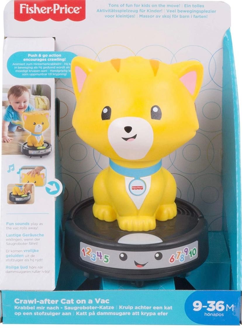 Kot na odkurzaczu Fisher Price zabawka