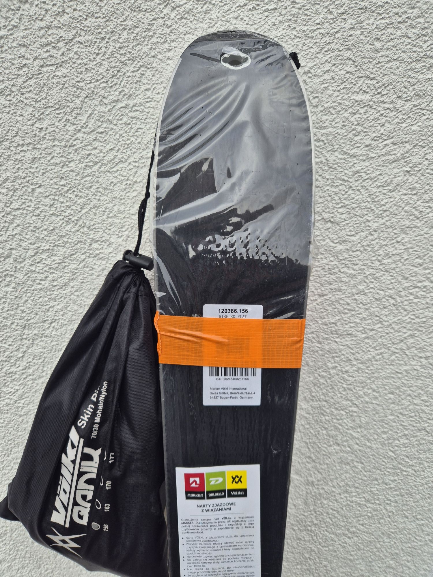 Nowe narty skitourowe Volkl Rise 80 flat 156 cm + Foki