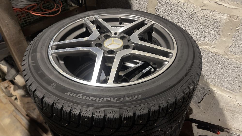 Диски Mercedes 5x112 r17 с резиной зима 215/55