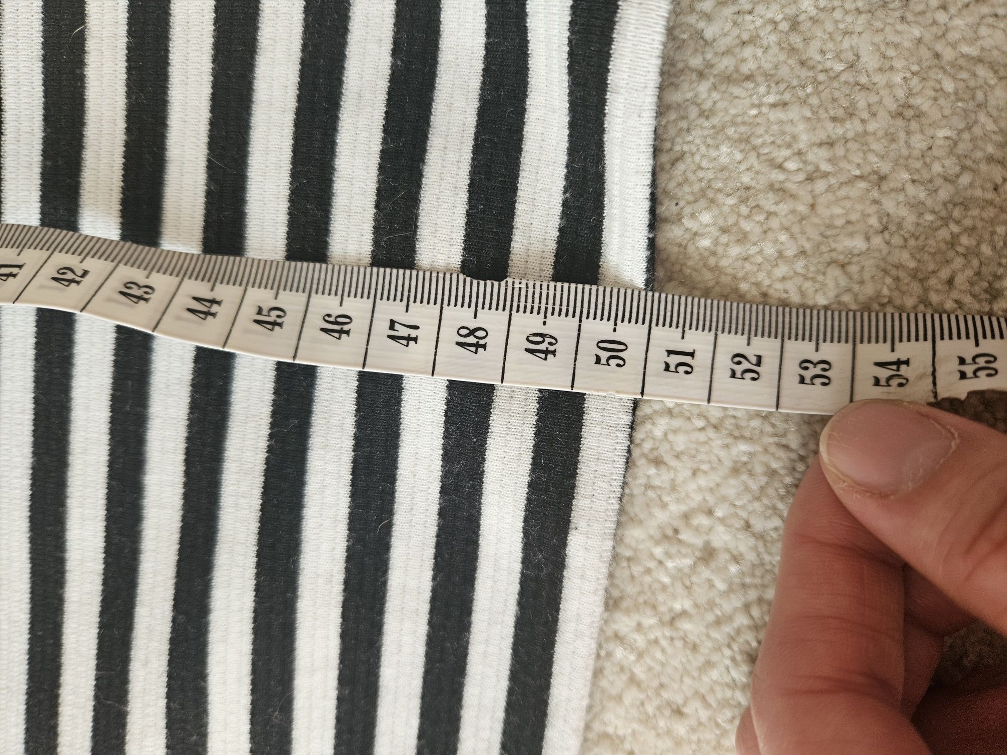Bluzka w paski xl top z tyłu zamek bialo czarna just female