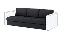 Ikea vimle pokrycie sekcji 3 osobowej Tallmyra czarna/szara