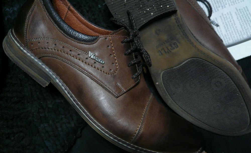 Туфли стильные классические оксфорды броги дерби кожаные