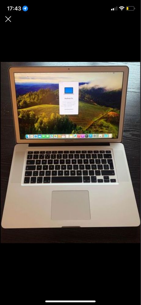 MacBook Pro 15 nch /Intel Core I7 / 8GB ram / macOS Sonoma 14.3.1