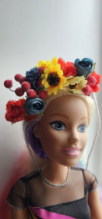 Мягкий ободок веночек на голову 50см