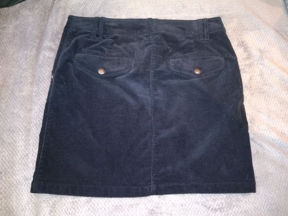 Nowa spódniczka mini czarna sztruksowa + elastan