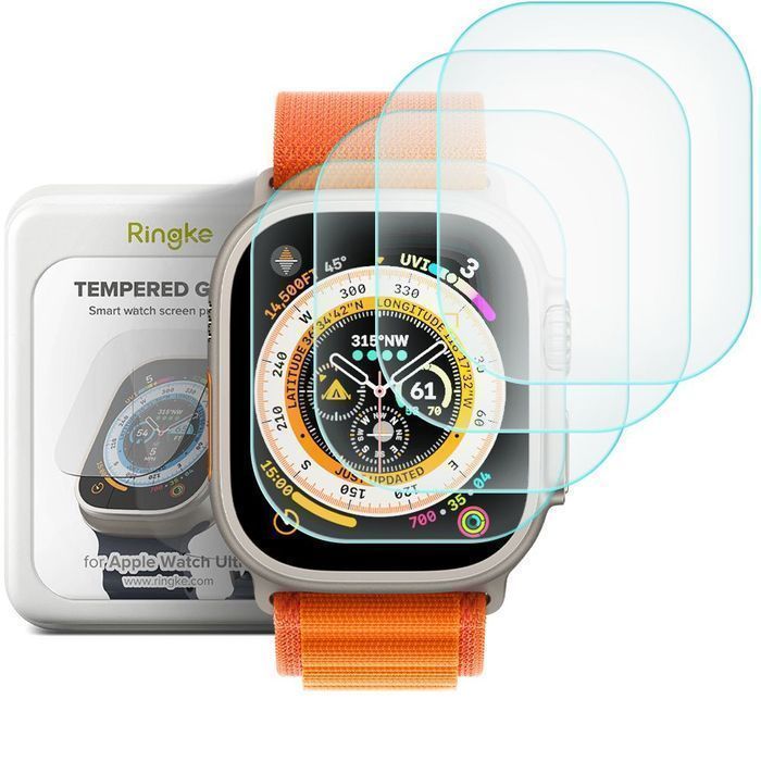 Szkło Hartowane Ringke ID FC Glass 4-Pack do Apple Watch Clear