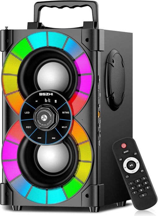 BSZHI Głośniki Bluetooth 80 W Duży mocny bezprzewodowy głośnik TWS