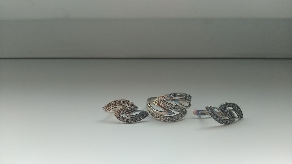 Набір срібло каблучка і сережки серебро кольцо и сережки 925 проба