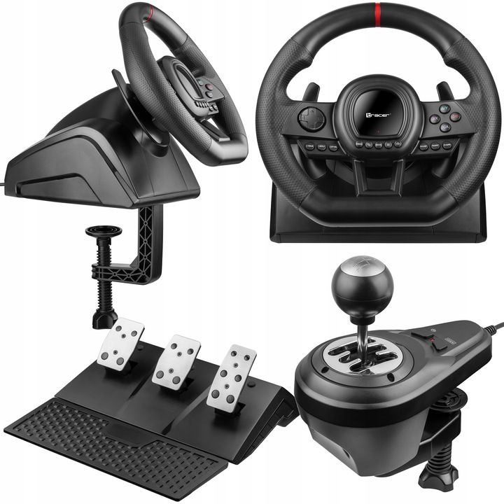 Kierownica 6w1 Pc Ps4 Ps3 Xbox One 360 Switch Pedały Biegi Tracer Simr