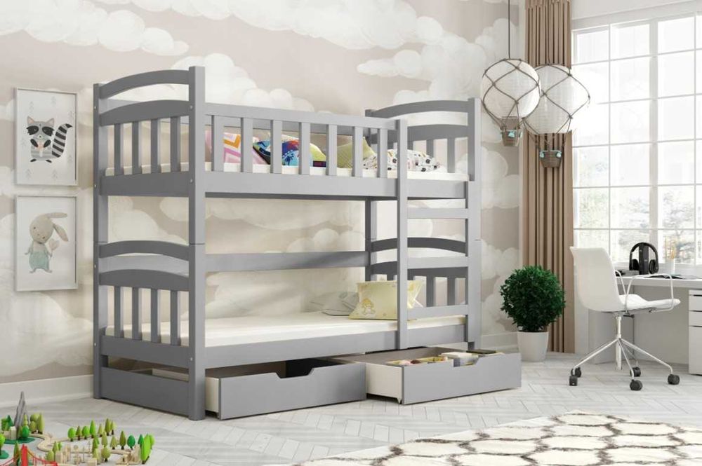 Łóżko piętrowe ZUZIA 2osobowe, materace 160x75 | 180x75 | 200x90