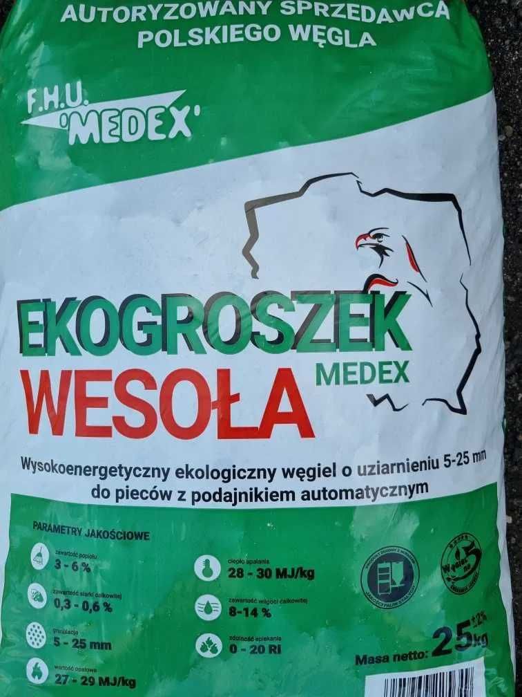 Ekogroszek Medex „WESOŁA” 29 MJ ekologiczny, wydajny