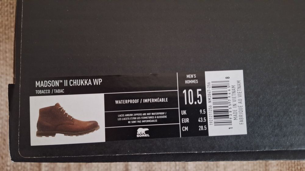 Якісні чоловічі демісезонні черевики Sorel з натуральної шкіри