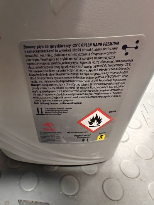 Zestaw 2 x zimowy płyn samochodowy do spryskiwaczy Orlen premium nano