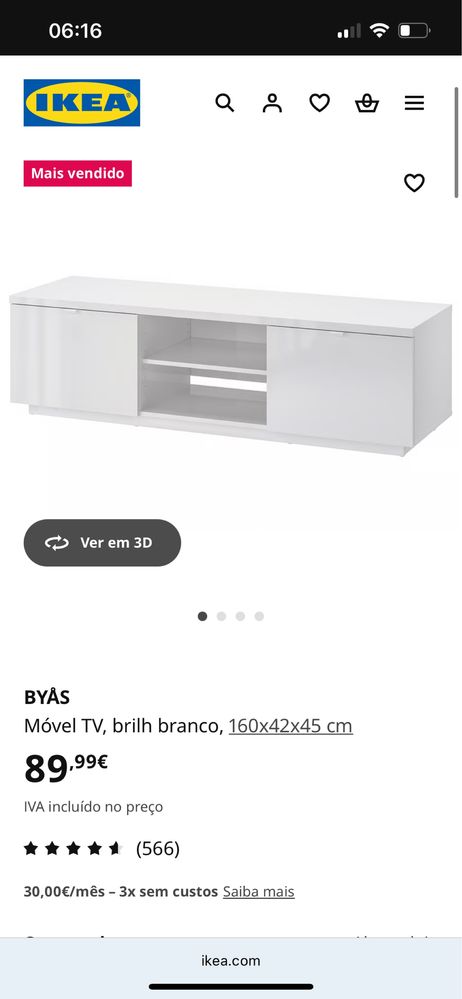Movel TV Ikea branco