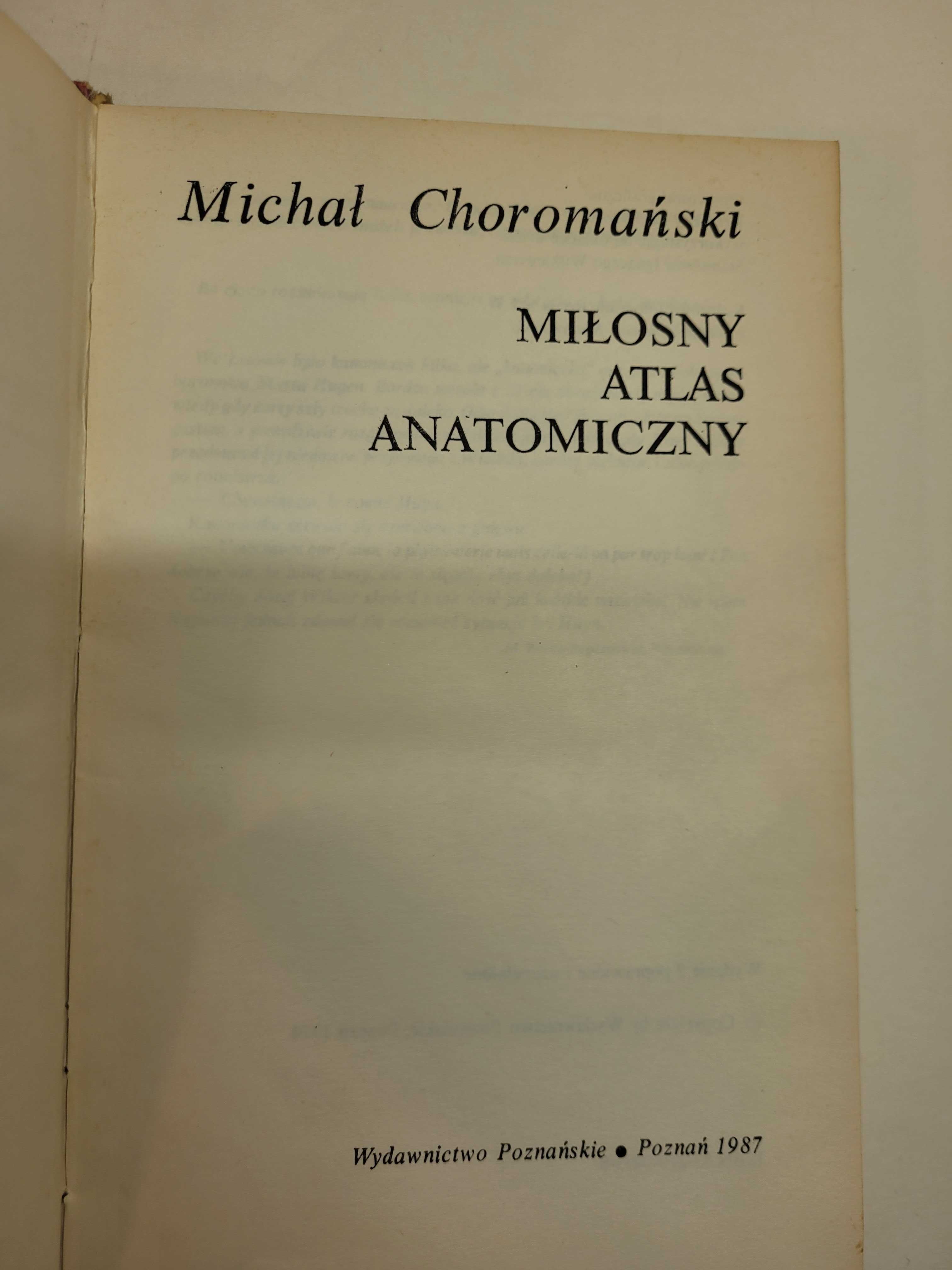 Michał Chromański Miłosny atlas anatomiczny