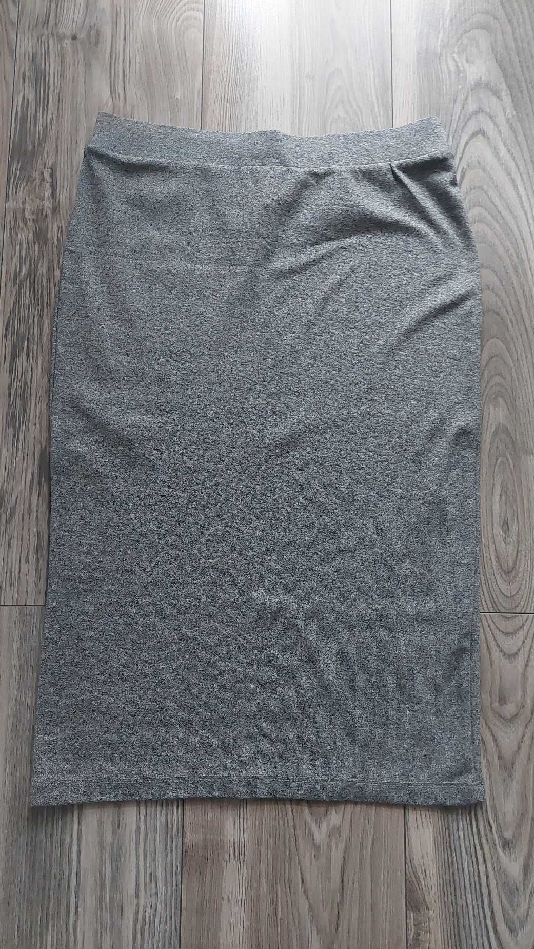 H&M melanżowa szara spódnica tuba M