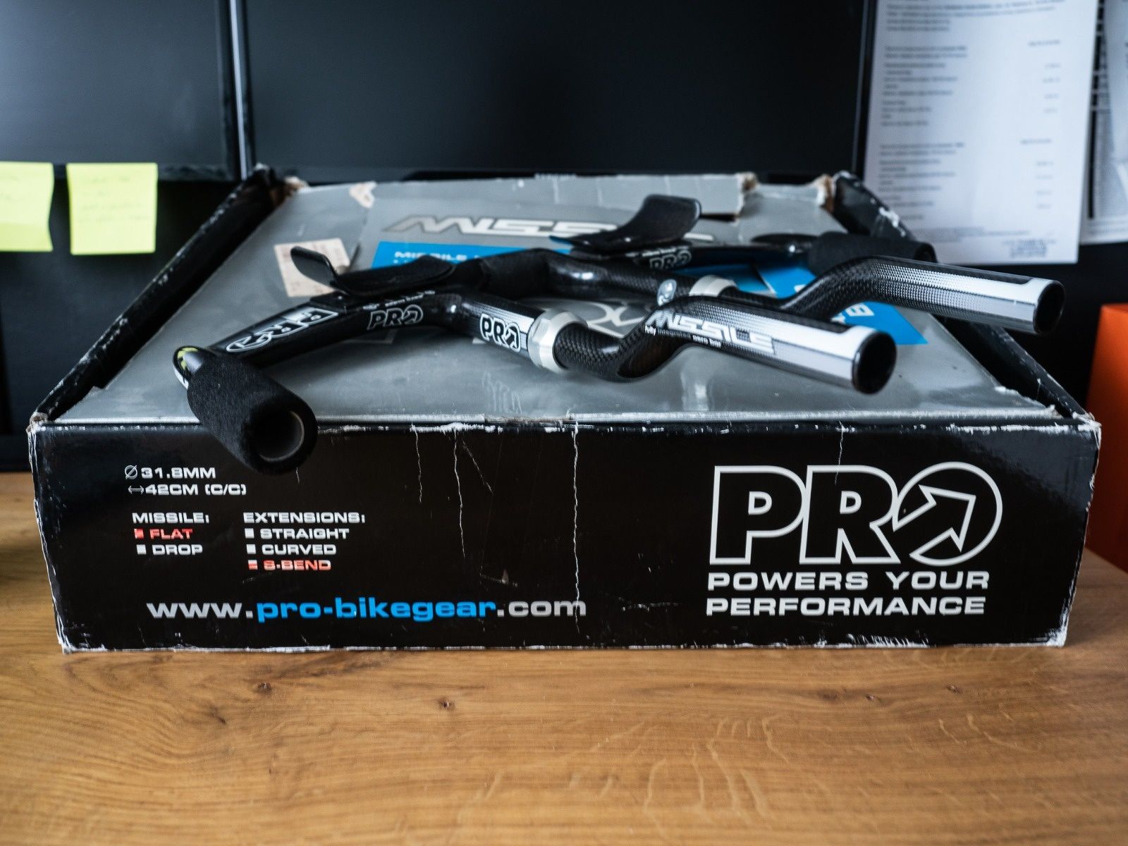 Kierownica triathlon czasowa PRO Missile DROP + FLAT carbon triathlon
