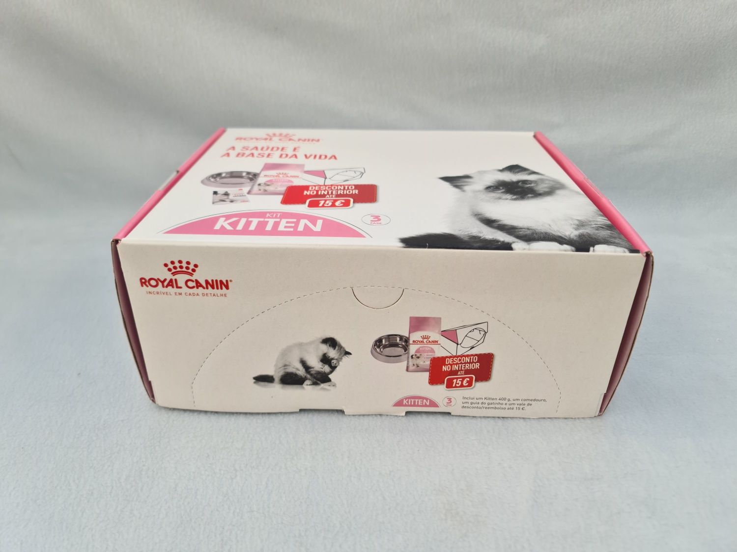 Kit para Kitten Royal Canin e Transportadora Transparente