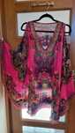 Sukienka jedwabna. Kaftan. Tunika. Swarovski. Panterka.