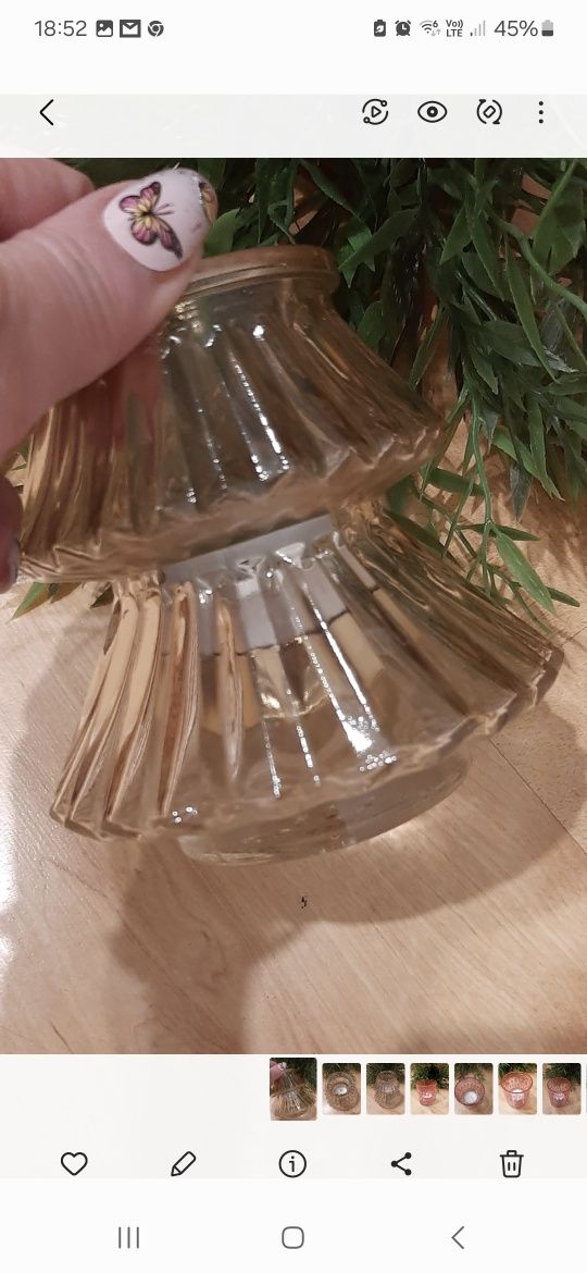 Świecznik lampion na teelight choinka świąteczny