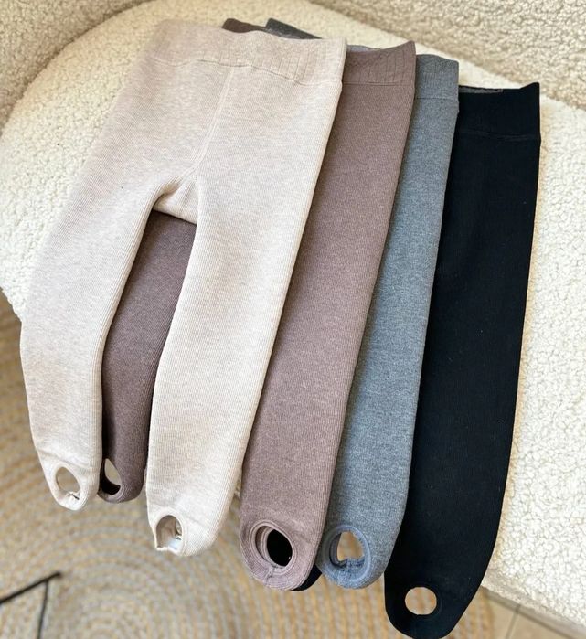 Нові лосіни теплі, на товстому флісі, зі штрибками, розмір 104-110