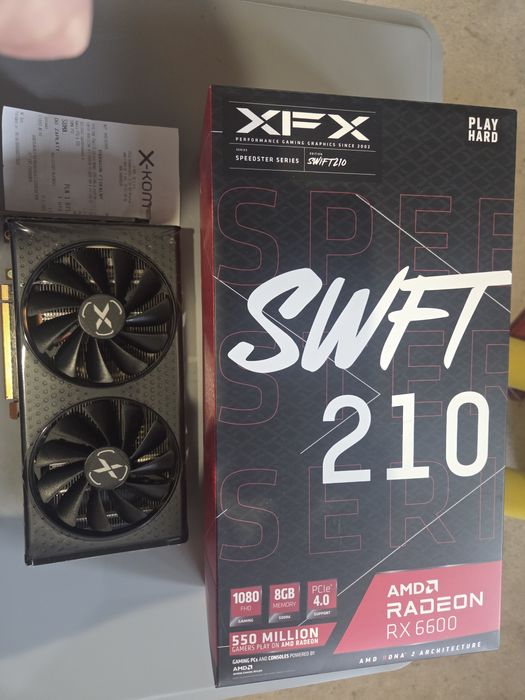 Sprawna Karta Graficzna Radeon RX 6600 8GB (Paragon Plomba pudełko)
