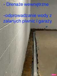 Drenaż wewnętrzny osuszanie budynków wody sucha piwnica.pl