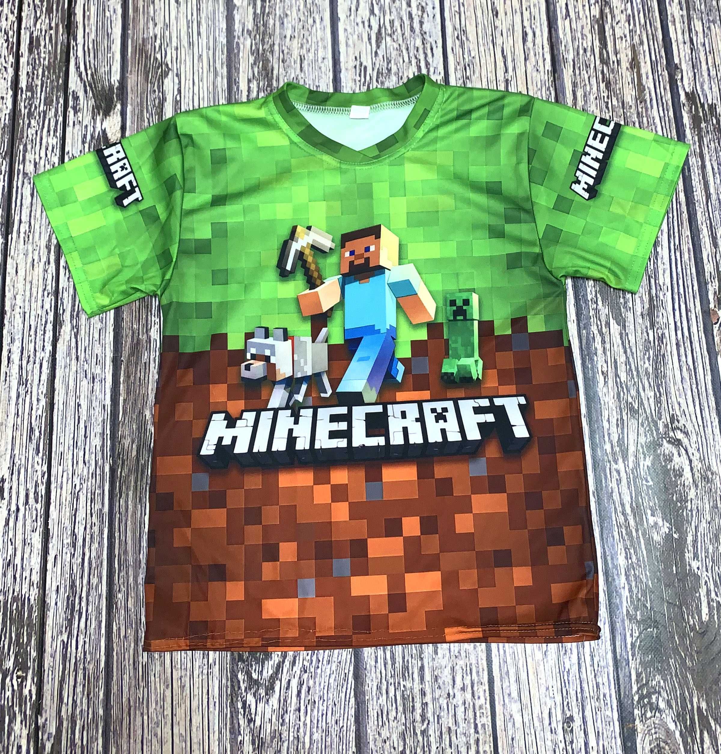 Футболка Minecraft для мальчика 8-9 лет,128-134 см