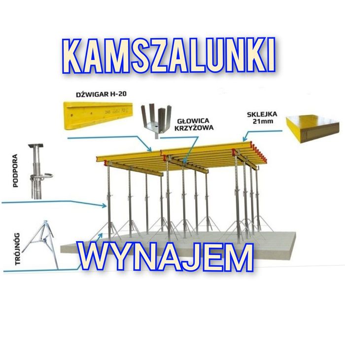 Wypożyczalnia wynajem szalunków stropowych Dźwigary H20