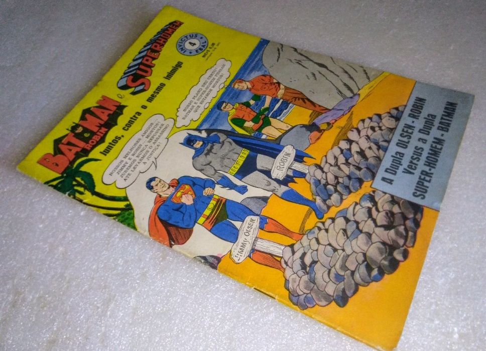 Antiga banda desenhada Batman e SuperHomem da abal 1967