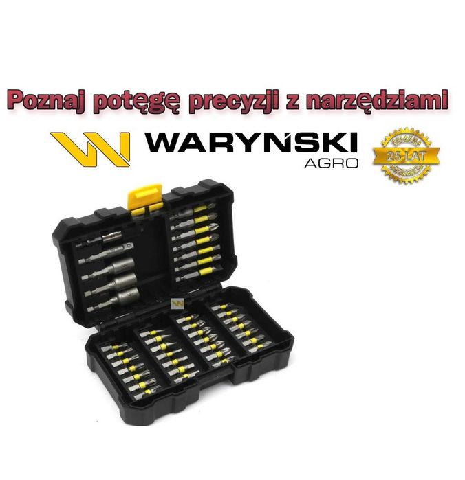 Zestaw końcówek przeznaczony do wkrętarek udarowych 40 el Waryński