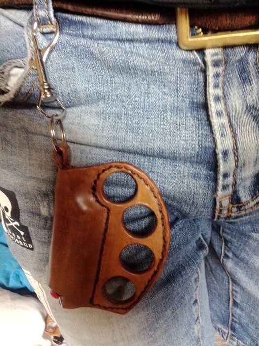 Porta isqueiro em couro produto artesanal