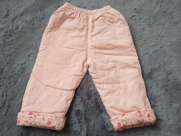 Ocieplane spodnie dla dziewczynki r.56-62