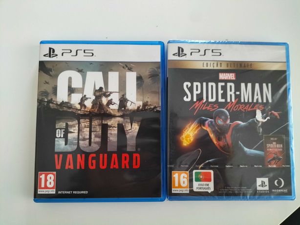 Jogos PS5 Vanguard e Spider Man
