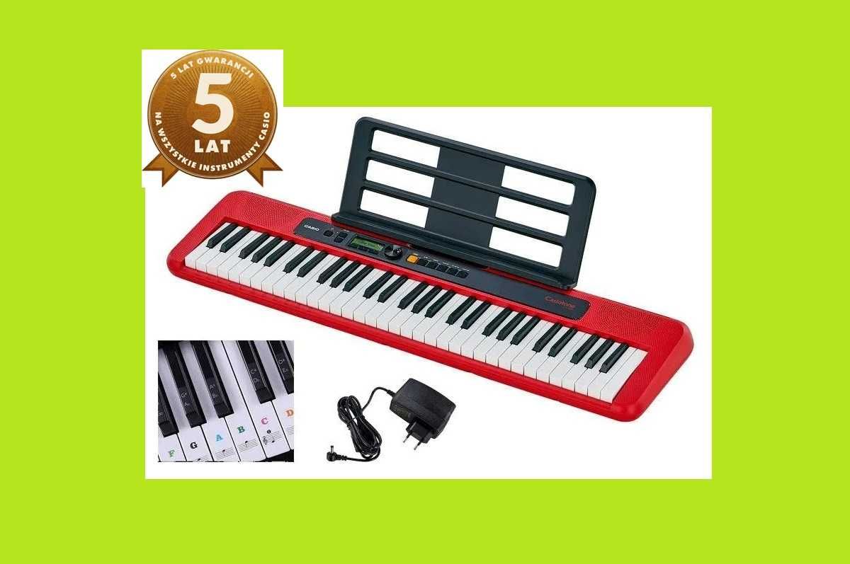 CASIO CT-S200 rd (czerwony) KEYBOARD + naklejki na klawisze / SKLEP