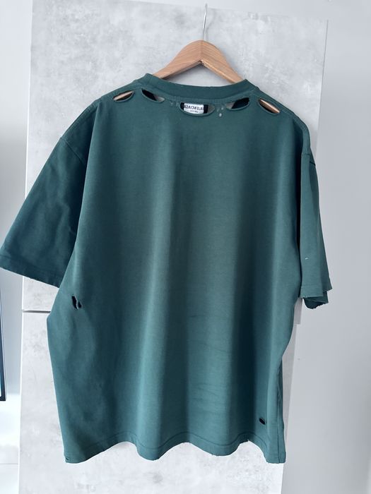 Balenciaga Unisex  t-shirt zielony z dziurami rozm.XL Nowa!