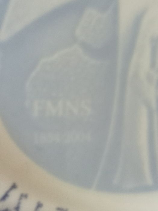 Belo prato de porcelana comemorativo